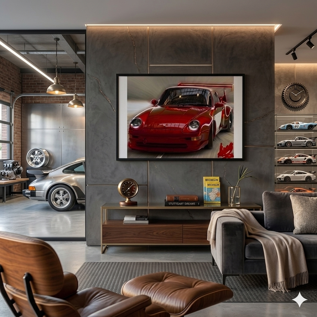 Framed canvas Velyon Velocity Crimson - Juanky Studio