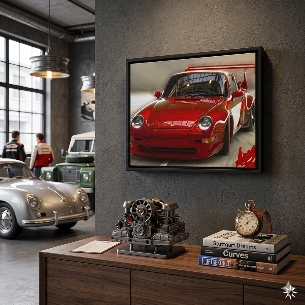 Framed canvas Velyon Velocity Crimson - Juanky Studio
